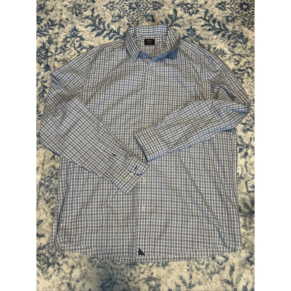 UNTUCKit Mens XXXL Tall Wrinkle Free Blue Button Down Shirt Long Sleeve